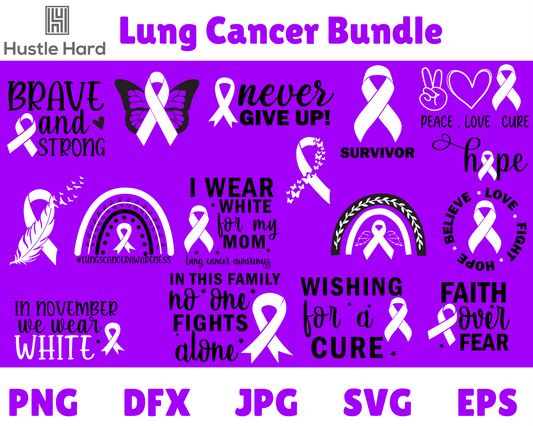 Lung Cancer SVG Bundle Cut Files