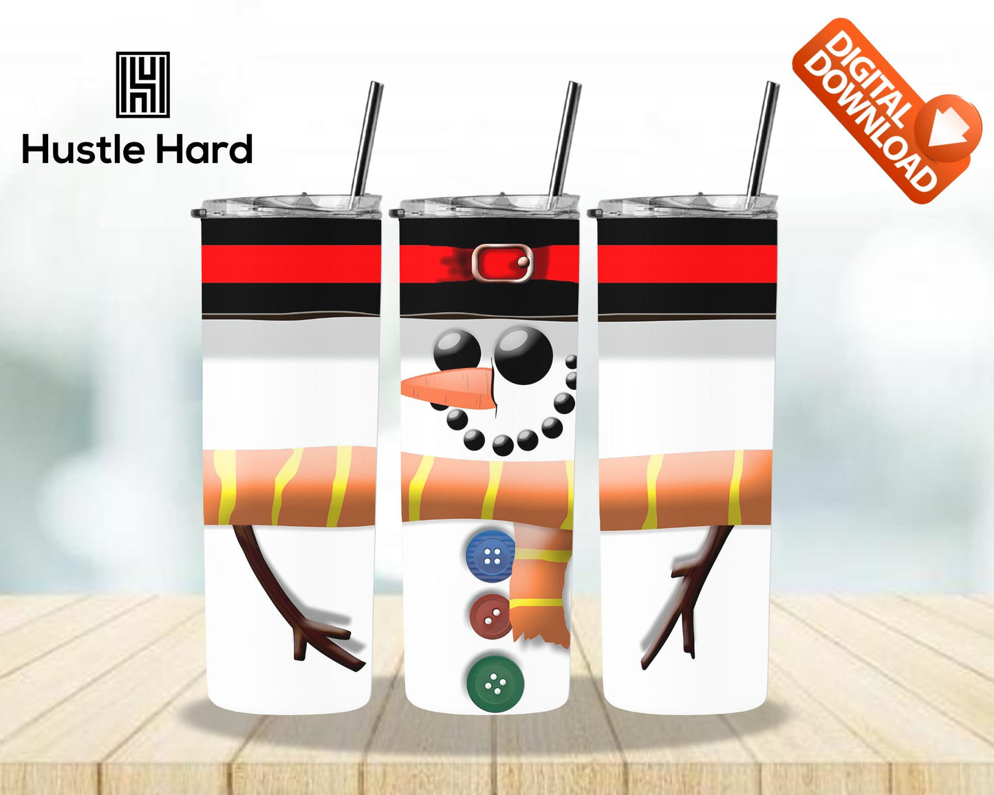 Frosty The Snowman Tumbler Sublimation Wrap PNG